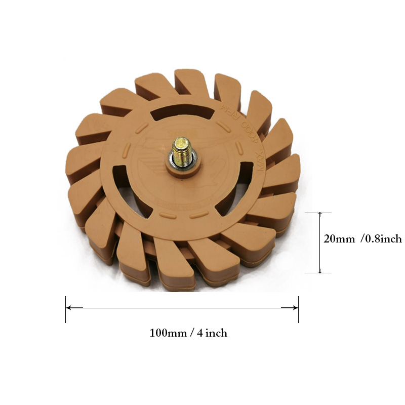 4 pulgadas de Goma de frotar ruedas calcomanías para eliminar ruedas calcomanías para automóviles tapicería cerámica herramienta de limpieza