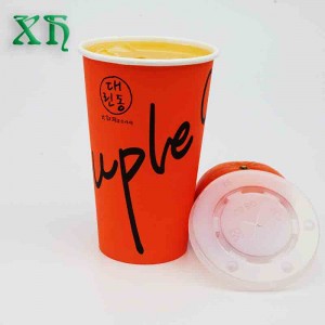 Vasos desechables para bebidas frías de 22 oz con tapa