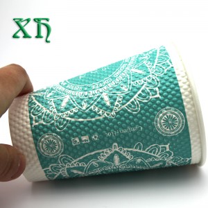 Taza expendedora de café con papel de pared ondulado de 12 oz