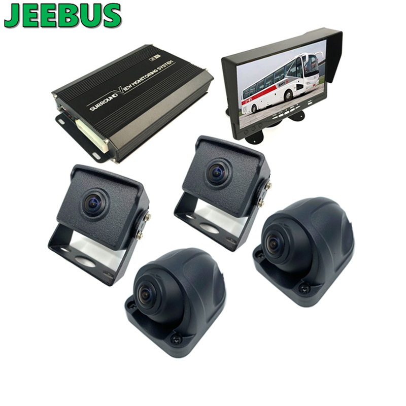 Supper HD 3D Car Sistema de monitoreo de vista de pájaro envolvente de 360 ​​grados Cámara de 4 * 180 grados para ayuda de seguridad de conducción de camiones