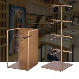 Estante de exhibición de las gafas de sol del hierro del metal de la moda del nuevo diseño que coloca el piso de TMJ PP-568