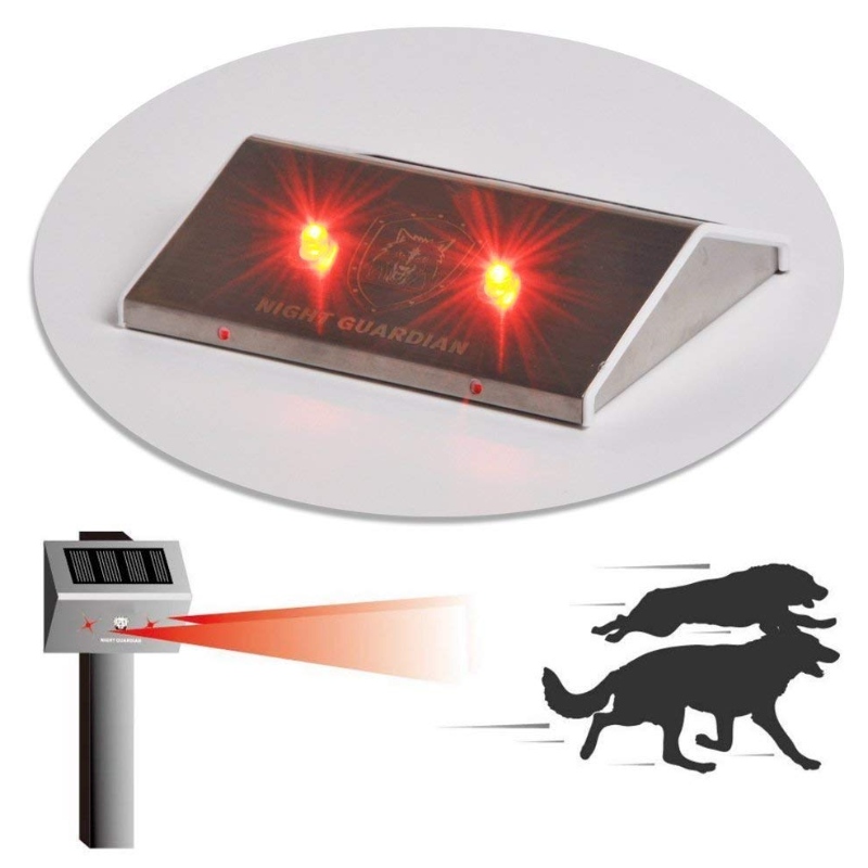 Solar red Eye pro LED wolve Predator Deterrent Light