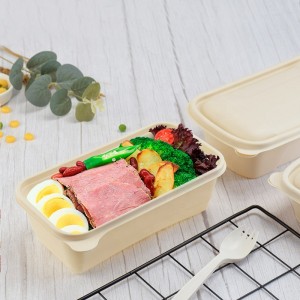 Almidón de maíz biodegradable caja de empaquetado de alimentos fiambrera degradable envases de comida para llevar a granel