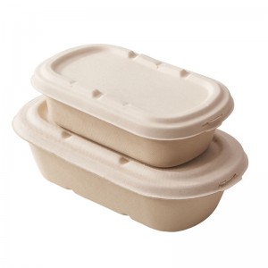 Envase de alimentos biodegradables almidón de maíz envase de almuerzo compostable contenedor de alimentos con cubierta de microondas