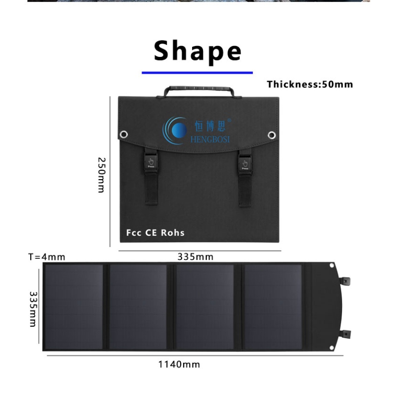 Bolsa plegable solar de 40 W