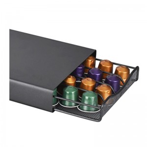 Tmj PP - 584 Metal Chrome 40 pod Nespresso Coffee Capsule support for Home Kitchen display