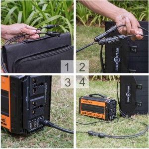 Bolsa plegable solar de 60 W