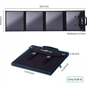 Bolsa plegable solar de 60 W