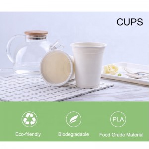 La oficina del almidón de maíz del PLA de las tazas de café compostables respetuosas del medio ambiente utilizó la taza de bebida biodegradable disponible