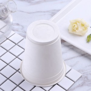 La oficina abonable amistosa del almidón de maíz del PLA de las tazas de Eco utilizó la taza biodegradable disponible