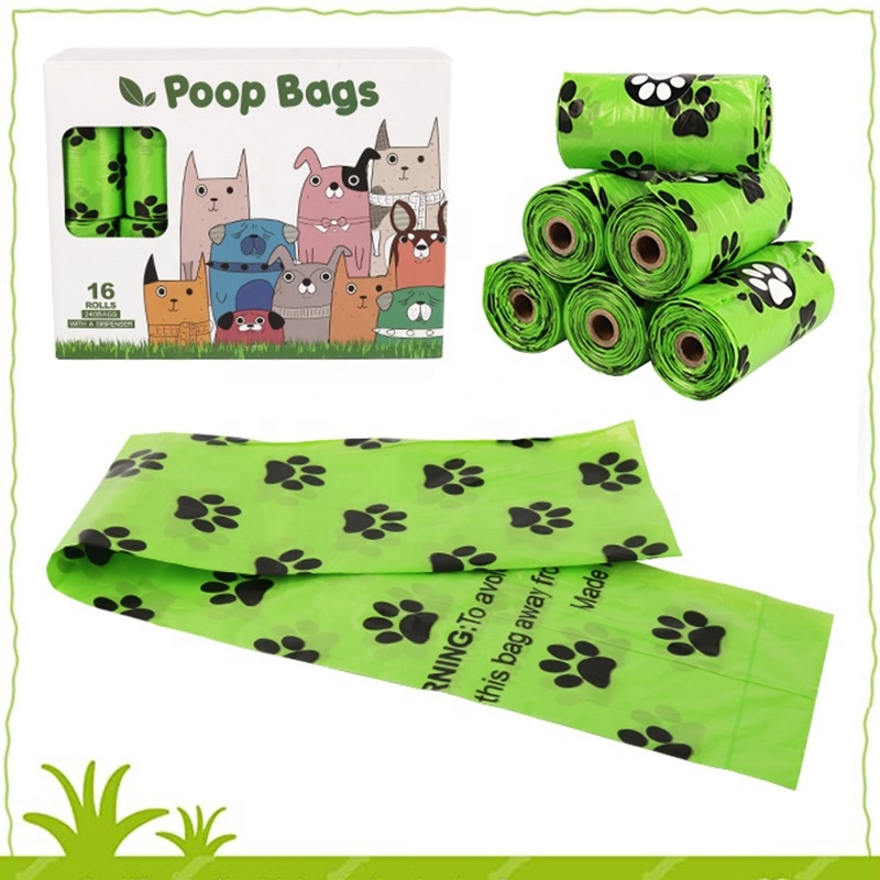 Bolsas compostables 100% biodegradables del caca del perro del bolso de los desechos del perro con el dispensador