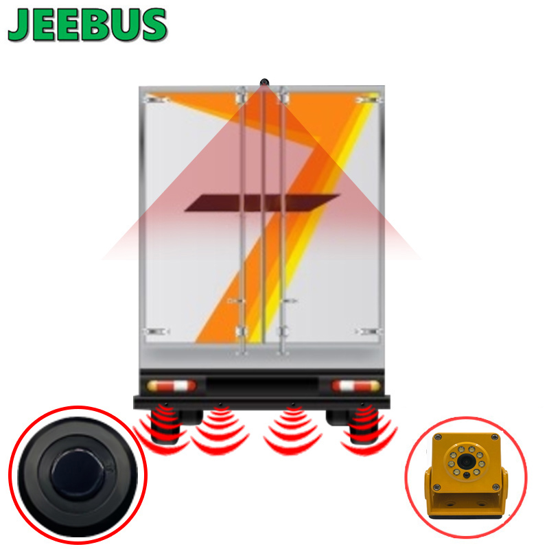 Vehículo Camión Cámara de marcha atrás Radar Detección de puntos ciegos Sensores ultrasónicos Sistema de monitor Delantero trasero Derecho izquierdo Sistema de visualización de sensor de estacionamiento digital