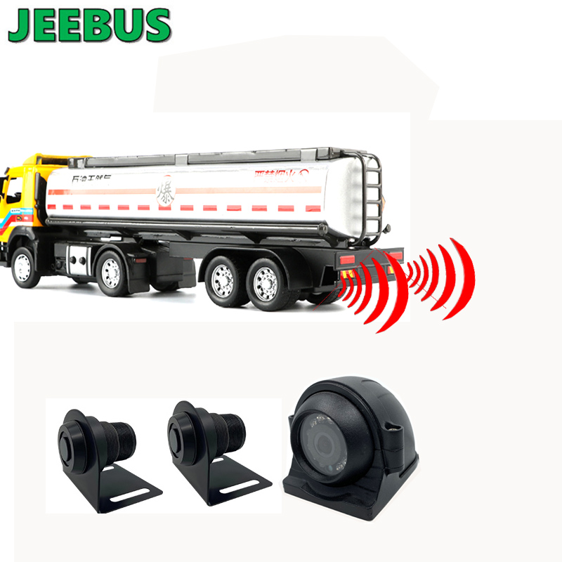 Cámara de marcha atrás de respaldo de camión cisterna de alta calidad con pantalla de sensor de estacionamiento de detección de radar digital ultrasónico en 7