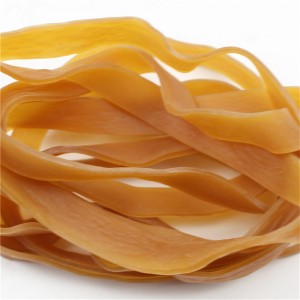 Fabricantes personalizados bandas de goma alargadas y ensanchadas amarillo transparente de alta elasticidad no es fácil de romper bandas de goma de gran tamaño