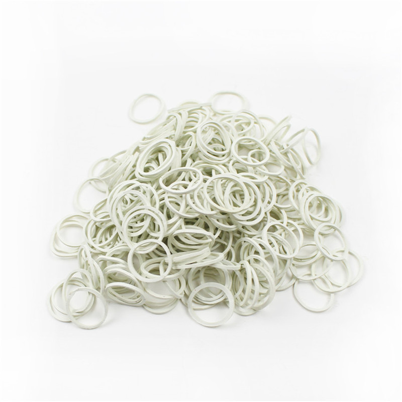 Factoty ventas directas mini bandas de goma blancas anillo de goma de dureza de alta elasticidad para paquete de línea de datos