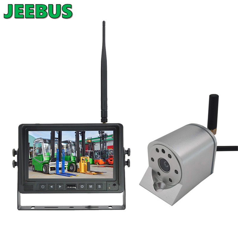 Cámara de seguridad inalámbrica WIFI de 2,4 GHz con monitor DVR AHD de 7 pulgadas, sistema de monitoreo de estacionamiento para camiones y vehículos de ingeniería