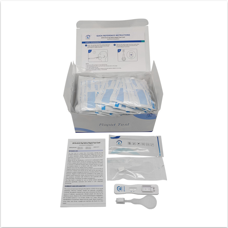 Prueba rápida de saliva V-CHEK ™ 2019-nCoV Ag (inmunocromatografía)
