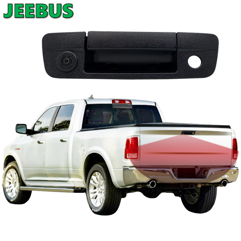 Cámara de visión nocturna a prueba de agua HD impermeable SONY Secure Tailgate Handle Reverse Rearview Camera para Dodge Ram 1500 2500 3500 Tailgate Handle Truck Repalcement