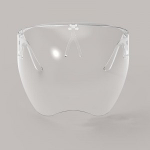 Equipo de seguridad anti-spray Pantalla facial de plástico Blocc con marco