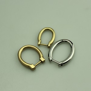Chapado brillante de moda D Hebillas, Anillos D, Accesorios de metal para Bolsa