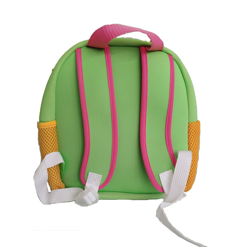 Mochilas de tela deneopreno ligero de dibujos animados de impresión personalizados Bolso de la escuela de la bolsa de hombro de losniños con la tela deneopreno
