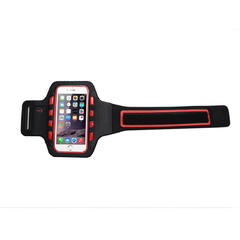 Noticias de diseño promocional logo-impresión de seda led deporte brazo de brazo luz protectora de teléfono móvil brazos para iPhone 6- 4,7 pulgadas