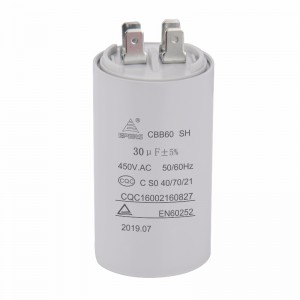 CBB60 Capacitor 30UF 450V sh para aire acondicionado