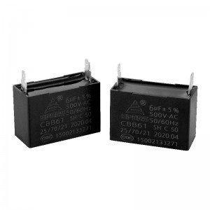 6UF 500V SH S0 C 50/60HZ EPERS CBB61 Capacitor para aire acondicionado