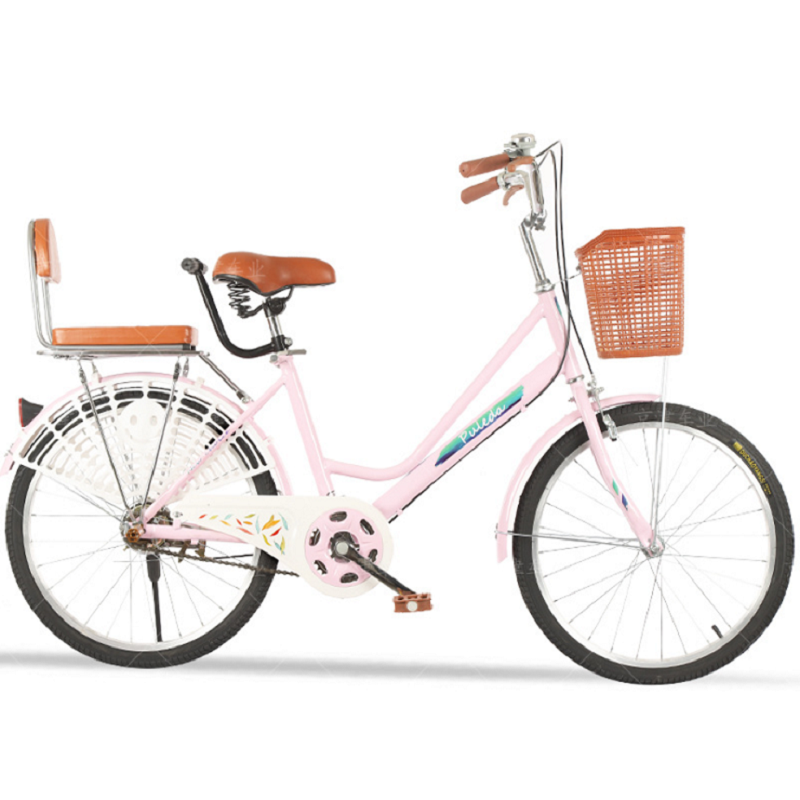 Popular 24 \\ '\\' 26 pulgadas Bicicleta Hombre y mujer High Carbon City Bike con la cesta