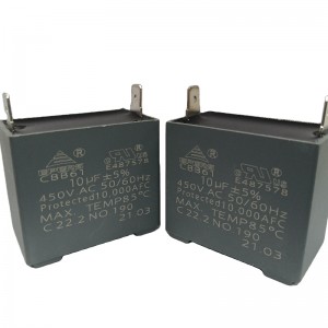 Nuevo producto caliente 10UF 450V 50/60Hz CBB61 Capacitor para aire acondicionado