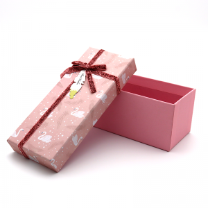 Caja de hombro rígido rosado de papel rosa personalizado con la caja de regalo y bolsas de regalo de la dama de honor de la cinta de Bowknot