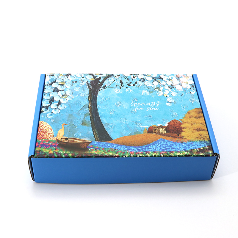 Tuck Suscripción Shoe Embalaging Imprimir Color Color Corrugated Papel Envío Azul Logotipo de encargo Caja Mailer
