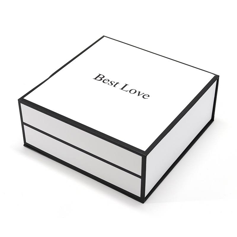 Lujo imán blanco Flap Caja de papel Flip Top Cajas de regalo Ropa Vestido Mano Bolsas Blanco Caja de correo