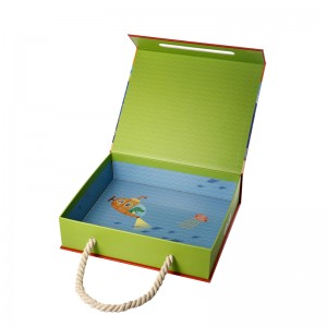 Wholesale logotipo personalizado reciclado juguete rompecabezas cartulina colgajo magnético caja de embalaje caja de embalaje con asa