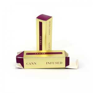 Cartón plegable cosmético Regalo de papel reciclado de papel de lápiz labial personalizado Mascara Caja de envasado de aceite de esmalte de uñas