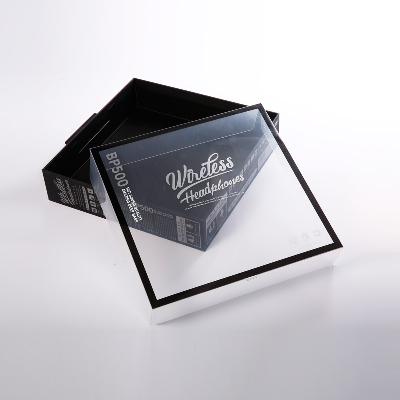 Moda de alta calidad personalizada Recicle Caja de papel de embalaje de colornegro con logo