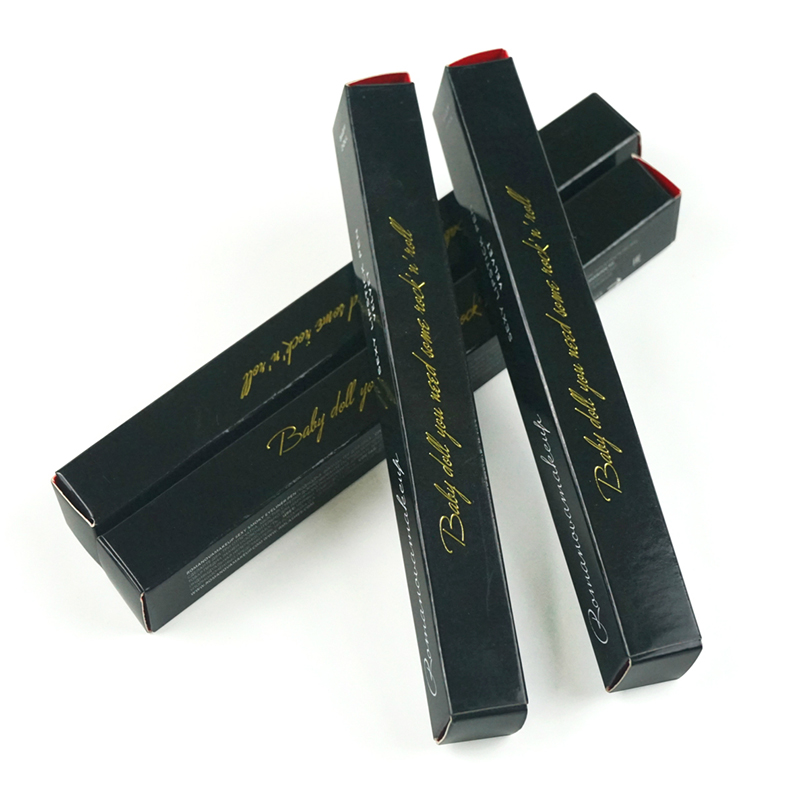 Venta caliente Impresión personalizada Pequeño lápiz labial Conjunto Papel plegable Lip Bls Gloss Box de envasado