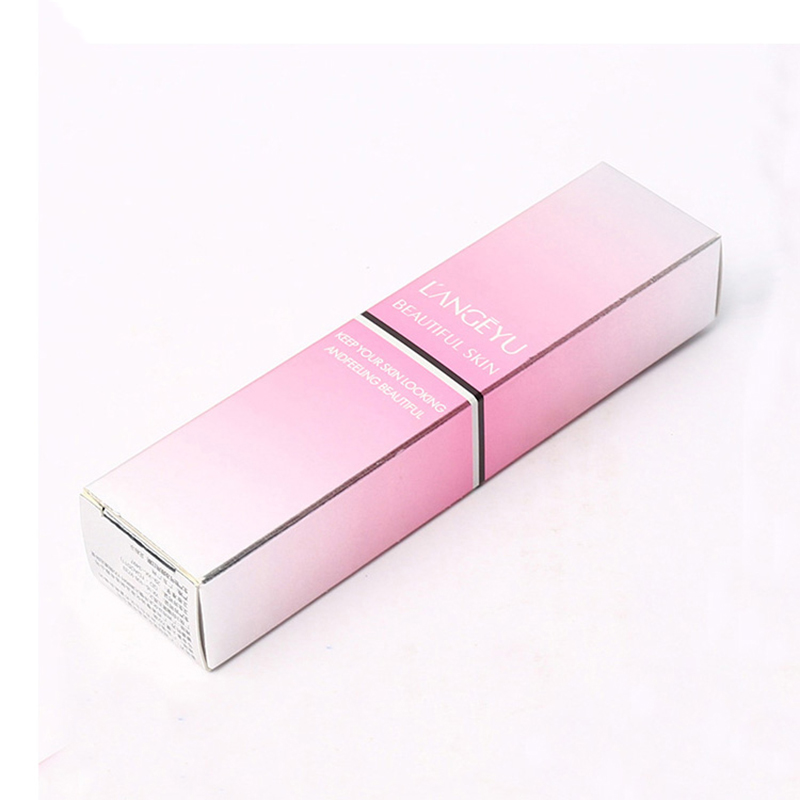 Caja de lápiz labial de papel reciclado de color rosa hermoso