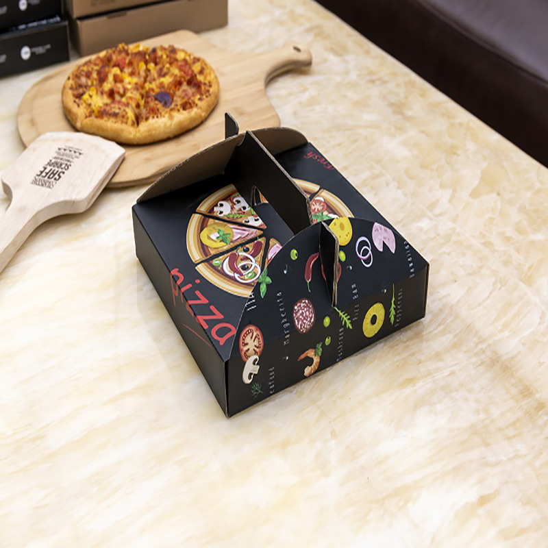 Cabina de embalaje de pizza de impresión de varios tamaños personalizada Caja de pizza de entrega corrugada reutilizable