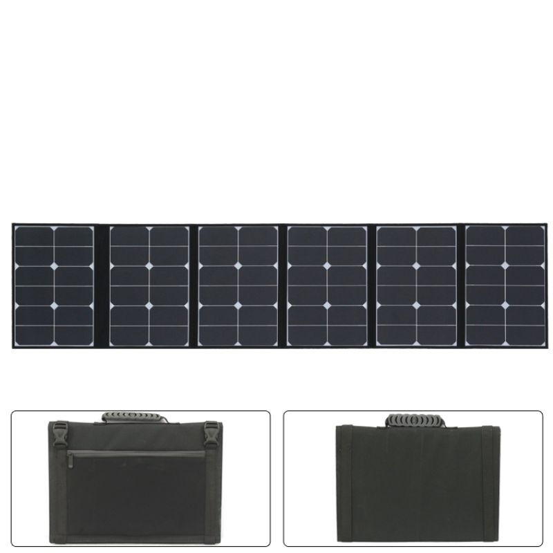 Color de camuflaje 120 vatios plegable bolsa solar manta solar para camping y techo de yates
