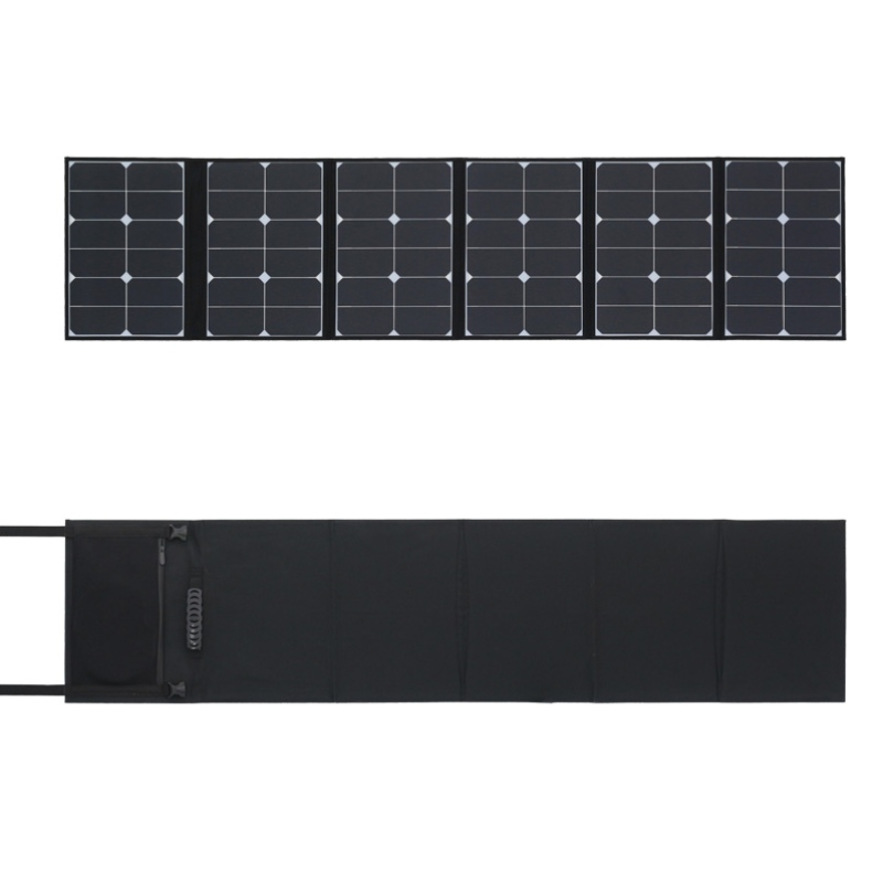 Color de camuflaje 120 vatios plegable bolsa solar manta solar para camping y techo de yates