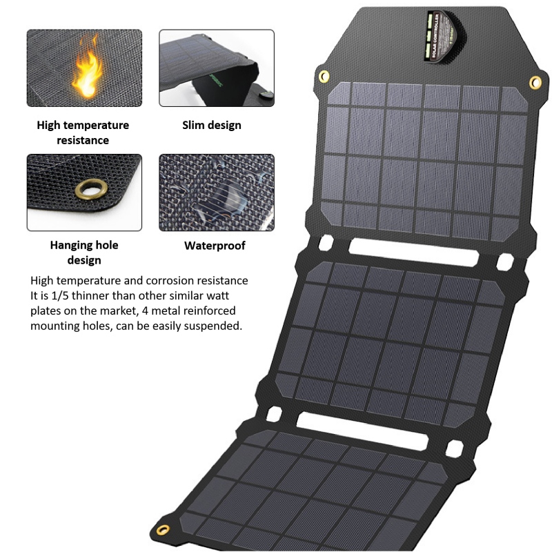 Amazon portátil plegable 5V 21W Mobile panel solar bolsa plegable cargador solar cargador solar