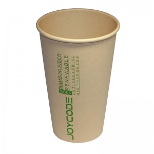 Copa compostable de fibra de bambú de la taza de papel compostable