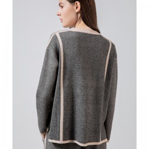 Conjunto de lino de punto versátil de moda casual de dos piezas 68008#