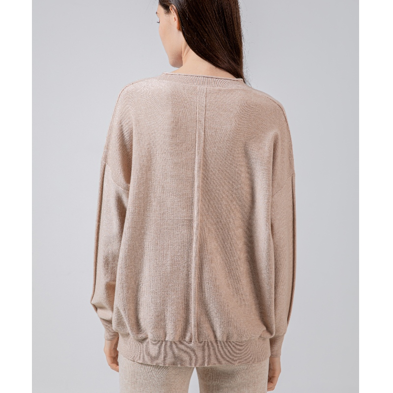 Moda Tendencia Casual Joker Foundation Knit Small U Colllar Single Top 68035#