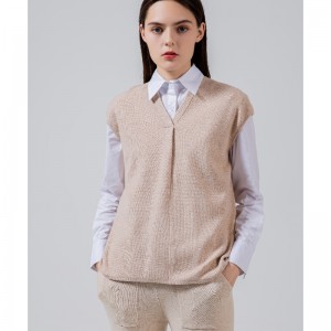 Moda de marea simple Ocio Joker de punto básico Pequeño Pequeño Cuello en V Chaleco 68053#