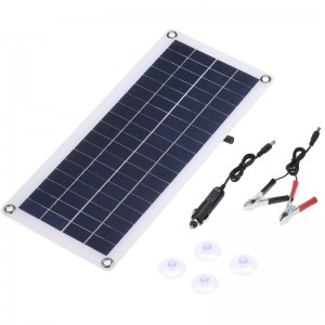 TYL 12W 18V 435 * 200 * 2.5mm Panel solar polisilicon para el barco de la azotea RV DC5V/DC12V 12W PROPUCIÓN DE DUAL DOBLE INFUCIDA USB