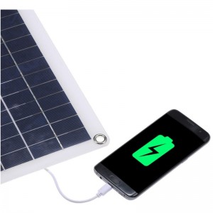 TYL 12W 18V 435 * 200 * 2.5mm Panel solar polisilicon para el barco de la azotea RV DC5V/DC12V 12W PROPUCIÓN DE DUAL DOBLE INFUCIDA USB