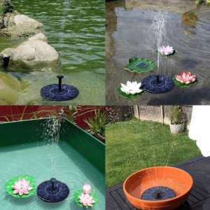 Fuente Fast Fuente Solar Birdbath Fountain, Kit de paneles solares de 1.4W BOMBA DE AGUA SOLAR POWERED FOUNTAIN FOUNTAIN KIT FUENTE DE AGUA SOLAR