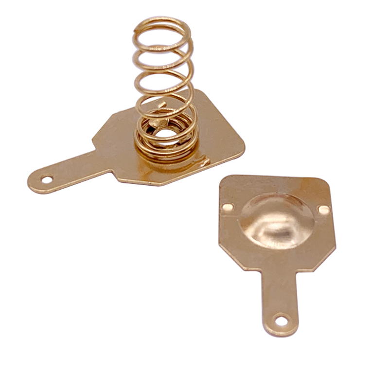 Conector de resorte de batería de bronce de fósforo con chapado en oro AA/AAA